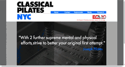 Desktop Screenshot of classicalpilatesnyc.com