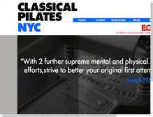 Tablet Screenshot of classicalpilatesnyc.com